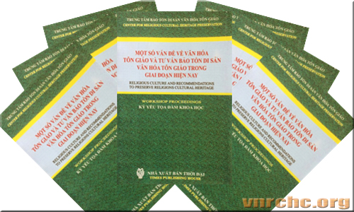 Một số vấn đề Văn hóa Tôn giáo và Tư vấn Bảo tồn Di sản Văn hóa Tôn giáo trong giai đoạn hiện nay